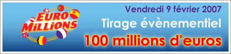 100 millions d'euros à gagner 100 millions d'euros à gagner